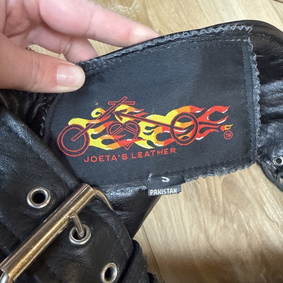 Black Leather Motorcycle Chaps Size Small - Picture 5 of 7